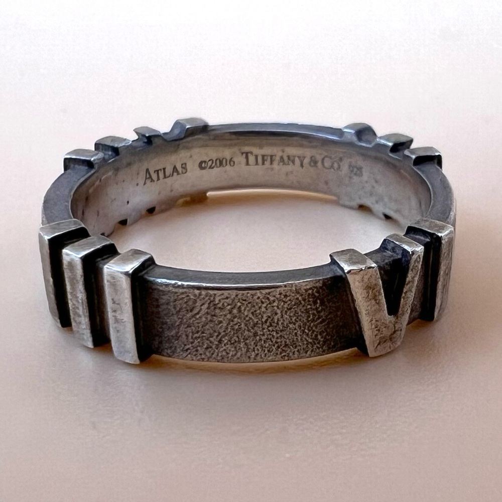Tiffany & Co. Atlas Ring, Sterling Silver, Size 6.5